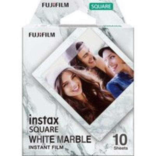 INSTAX Square White Marble Camera Film - 10 Shot Pack