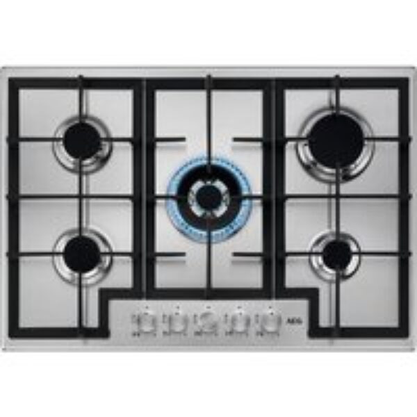 AEG HGB75400SM 75 cm Gas Hob - Stainless Steel