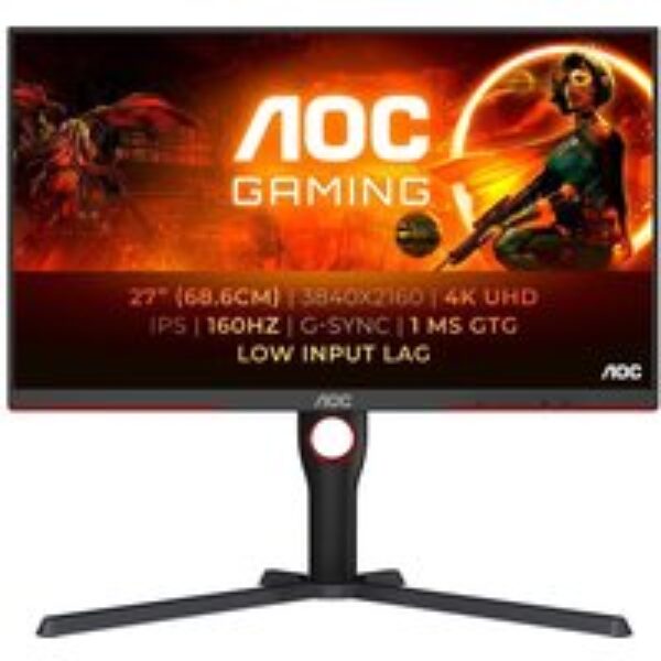 AOC U27G3X/BK 4K Ultra HD 27" IPS LED Gaming Monitor - Black