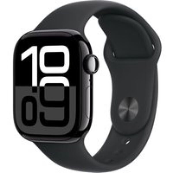 APPLE Watch Series 10 - 42 mm Jet Black Aluminium Case with Black Sport Band