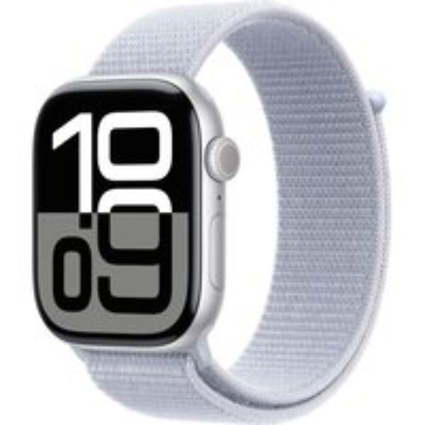 APPLE Watch Series 10 - 46 mm Silver Aluminium Case with Blue Sport Loop