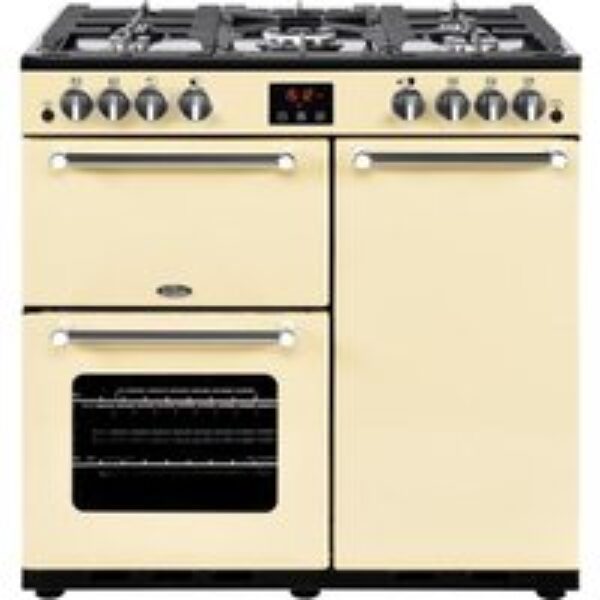 BELLING Kensington X90G Gas Range Cooker - Cream & Chrome