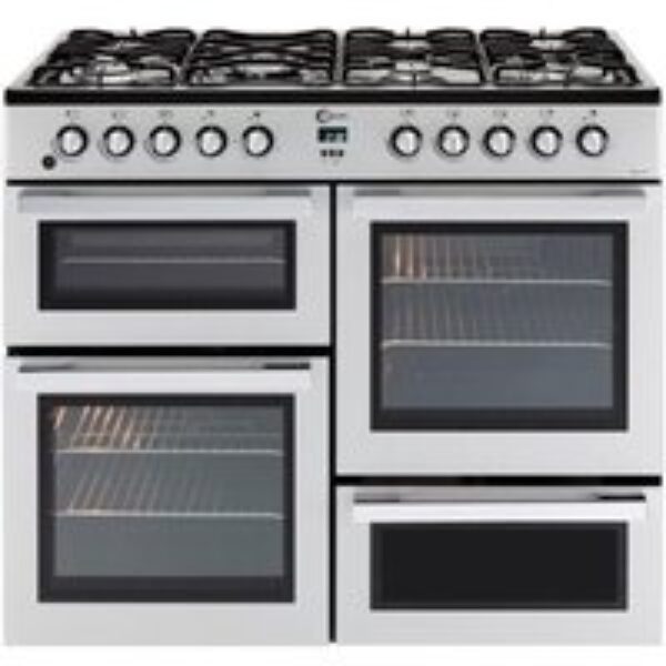 FLAVEL MLN10FRS Dual Fuel Range Cooker - Silver & Chrome