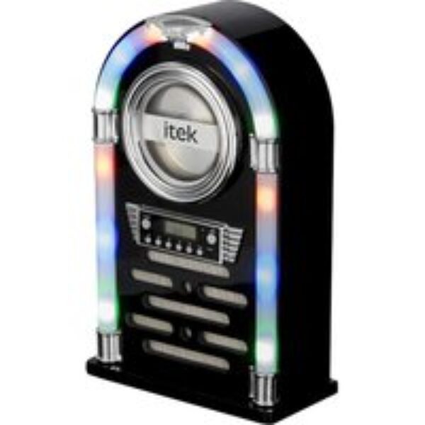 ITEK I60018CDGB Bluetooth Jukebox - Gloss Black