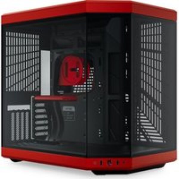 HYTE Y70 E-ATX Mid-Tower PC Case - Black & Red