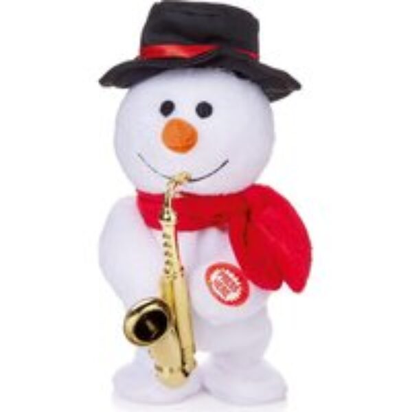 PREMIER Dancing Musical Snowman with Saxophone - 20 cm