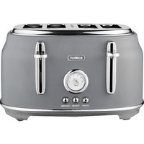 TOWER Renaissance T20065GRY 4-Slice Toaster - Grey