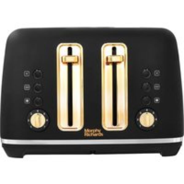 MORPHY RICHARDS Accents 242047 4-Slice Toaster - Black & Gold