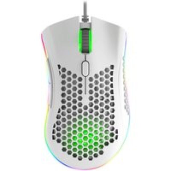 NOS M-650 Ultralight RGB Optical Gaming Mouse - White