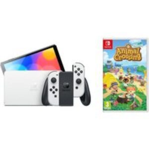 Nintendo Switch OLED White & Animal Crossing: New Horizons Bundle