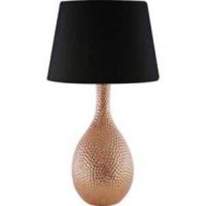 INTERIORS by Premier Julius Hammered Ceramic Table Lamp - Copper