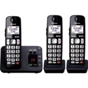 PANASONIC KX-TGE823EB Cordless Phone - Triple Handsets