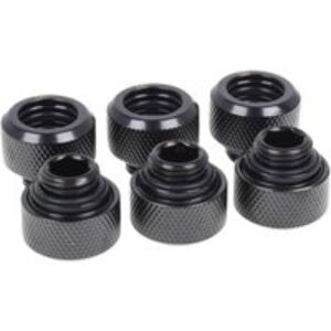 ALPHACOOL Icicle 13 mm Chrome HardTube Compression Fitting - Matte Black