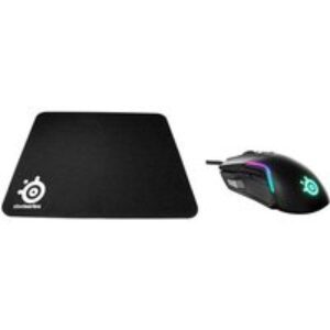 Steelseries Rival 5 RGB Optical Gaming Mouse & Gaming Surface Bundle