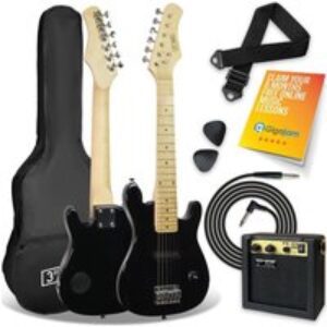 3Rd Avenue 1/4 Size Kids Electric Guitar Bundle - Black