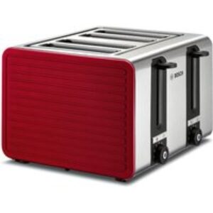 BOSCH Silicone TAT7S44GB 4-Slice Toaster  Red