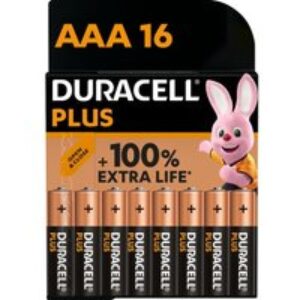 DURACELL Plus AAA Alkaline Batteries - Pack of 16