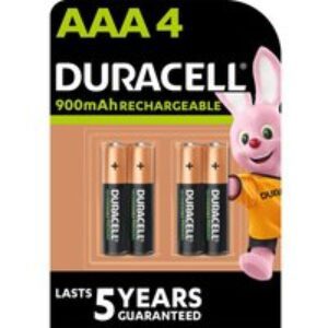 DURACELL HR03/DX2400 Stay Charged AAA Rechargeable Batteries - Pack of 4