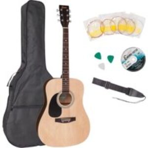 ENCORE EWP-100LH Left-Handed Acoustic Guitar Bundle - Natural