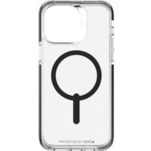 GEAR4 Santa Cruz Snap iPhone 14 Pro Max Case - Clear & Black