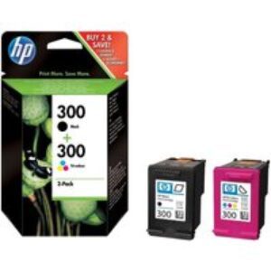 HP 300 Original Tri-colour & Black Ink Cartridges - Multipack
