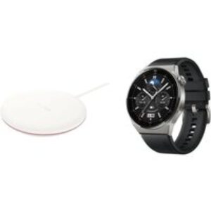 Huawei Watch GT 3 Pro Titanium & Wireless Charger Bundle - Black