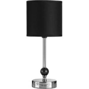 INTERIORS by Premier Acrylic Ball Table Lamp - Chrome & Black