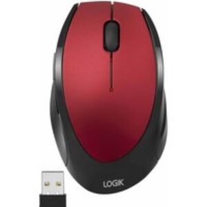 LOGIK LWLMRD23 Wireless Optical Mouse - Red