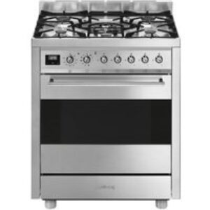 SMEG Symphony C7GPX9 70 cm Dual Fuel Cooker - Stainless Steel
