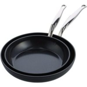 GREENPAN Barcelona Pro CC005336-001 2-piece Non-stick Frying Pan Set - Black & Silver