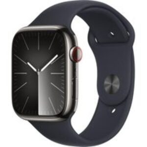 APPLE Watch Series 9 Cellular - 45 mm Graphite Stainless Steel Case with Midnight Sport Band