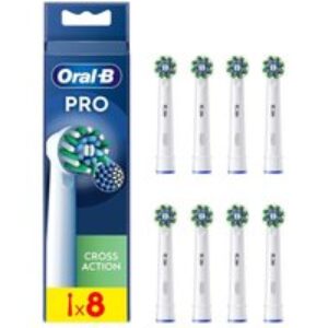 ORAL B CrossAction X-Filaments Replacement Toothbrush Head  Pack of 8