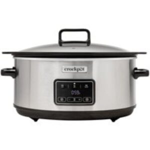CROCK-POT Sizzle & Stew CSC112 6.5L Slow Cooker - Stainless Steel
