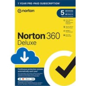 NORTON 360 Deluxe - 1 year for 5 devices