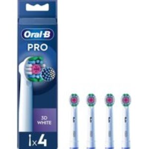 ORAL B 3D White Replacement Toothbrush Head - Pack of 4
