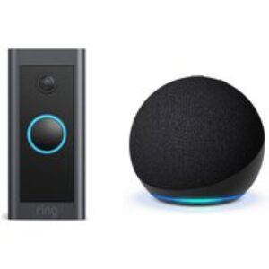 Amazon Video Doorbell & Echo Dot (5th Gen) Smart Speaker with Alexa Bundle