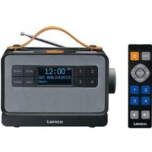 LENCO Senior PDR-065 Portable DABﱓ Smart Bluetooth Clock Radio - Black