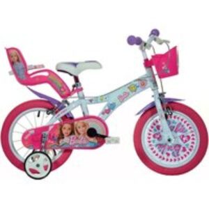 DINO BIKES Barbie Kids' 16" Bike - Blue & Pink