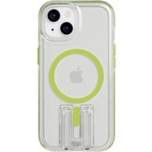TECH21 Evo Crystal Kick iPhone 15 Case with MagSafe - Clear & Lime