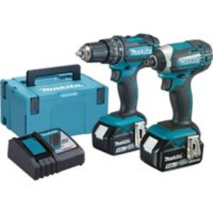 MAKITA DLX2131TJ Cordless Combi Drill and Impact Driver Set with 2 Batteries