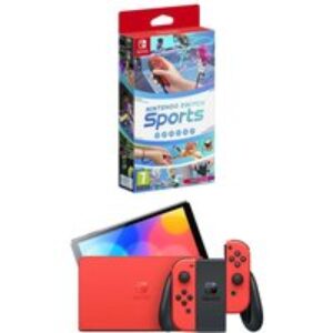 Nintendo Switch OLED Mario Red Edition & Sports Bundle