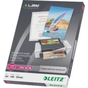 LEITZ iLAM 74810000 125 Micron A4 Laminating Pouches - Pack of 100