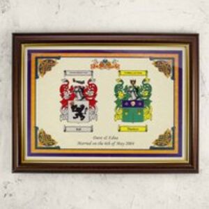 Personalised Double Coat of Arms Family Print