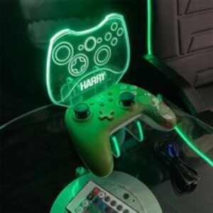 Personalised Controller and Headset Gaming Station - Neon Green