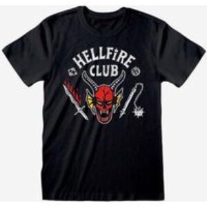 Stranger Things Hellfire Club Logo T-Shirt Large