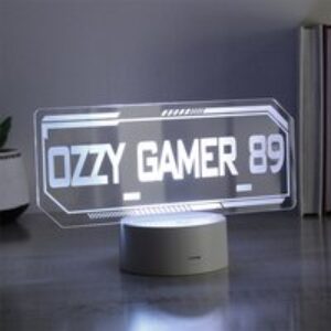 Personalised Colour Changing Gamer Tag LED Light