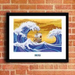 One Piece Thousand Sunny Pirate Ship Framed Collectors Print