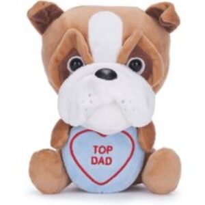 Top Dad Dog Love Heart Plush Toy