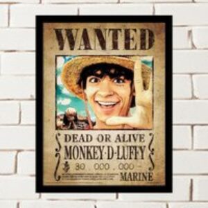 One Piece Live Action Luffy Wanted Poster Framed Collector Print - 30 x 40 cm