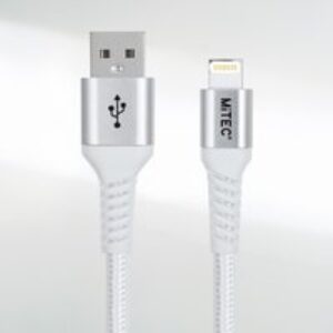MiTEC 1M Lightening Braided Cable - Silver